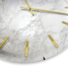 Westclox Analog QA Large White Marble and Gold Dial Wall Clock with Large Numerals. - Westclox
