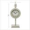 DecMode 15" White Metal Pendulum Clock - DecMode