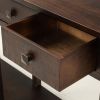 TREXM Rustic Brushed Texture Entryway Table Console Table with Drawer and Bottom Shelf for Living Room (Espresso) - as Pic