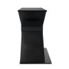 Hub-Atlantic Phoenix Media Stand Entertainment Center for TV, Audio Video Components, Stereo Equipment, Gaming Consoles, Streaming Devices, Black - as