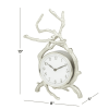 DecMode 13" Silver Aluminum Clock with Branch Accents - DecMode