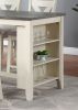 Modern Contemporary 5pc Counter Height High Dining Table w Storage Shelves 4x High Chairs Wooden Kitchen Breakfast Table Dining Room Furniture - as Pi