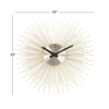 DecMode 19" Gold Metal Starburst Wall Clock - DecMode