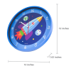 Wildkin Kids Wall Clock for Boy sand Girls, Features Silent Quartz Movement, 12 Inch (Out of this World Blue) - Wildkin