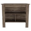 Ottawa 2 Piece Kitchen Set, Kitchen Island + Pantry Cabinet , Dark Brown - Dark Brown