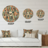 Designart 'Abstract Retro Drops IX' Mid-Century Modern Wood Wall Clock - Designart