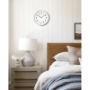 Seiko 11" Oita Wall Clock, Metallic Silver Traditional Round Quartz Analog QHA008SLH - Seiko