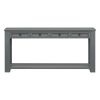 TREXM Console Table/Sofa Table with Storage Drawers and Bottom Shelf for Entryway Hallway(Tan) - as Pic