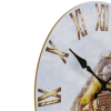 Northlight 12" Roman Numeral Battery Operated Round Wall Clock with Train Design - Northlight