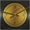 The Novogratz 20" Black Glass Musical Notes Record Style Wall Clock - The Novogratz