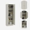 Multistorage Pantry abinet; Five Shelves; Double Door Cabinet -Pearl - as Pic
