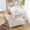 Twin over Full Bunk Bed with ladder, Safety Guardrail, Perfect for Bedroom, White(Old SKU: SM000118AAK-1) - as Pic