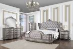 ACME Ausonia Nightstand, Antique Platinum Finish BD00604 - as Pic