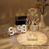 Purple 3D LED Bedroom Digital Clock