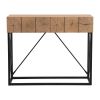 43.31'' Luxury Wood Sofa Table, Industrial Console Table for Entryway, Hallway Tables with Two Drawers for Living Room - as Pic