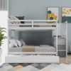 Full over Full Bunk Bed with Twin Size Trundle, White (old sku: LT000026AAK ) - as Pic