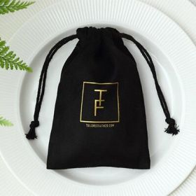 Flannel Jewelry Packaging Drawstring Drawstring Pocket Mobile Power Earphone Storage Bag (Option: Logo 100pcs-5x7cm)