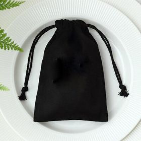 Flannel Jewelry Packaging Drawstring Drawstring Pocket Mobile Power Earphone Storage Bag (Option: No logo 100pcs-9x12cm)
