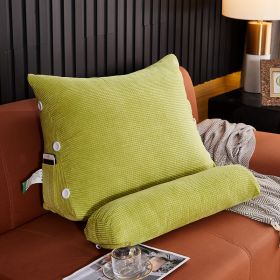 Waist Backrest Pillow Bedside Backrest Lumbar Cushion Bed Sofa (Option: Green-60x22x50cm with headrest)