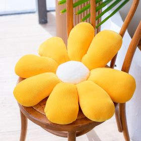 Bed and Breakfast Cushion Small Daisy Petal Cushion (Option: Yellow cherry blossoms-40cm)