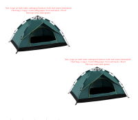 Automatic Tent Spring Type Quick Opening Rainproof Sunscreen Camping Tent (Option: Dark Green-L-Logo 2PC)