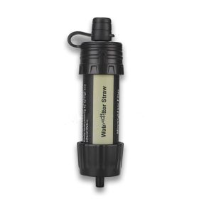 Mini Portable Filter With Water Purifier Straw (Color: Black)