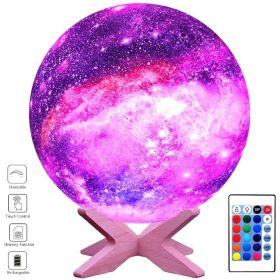 3D Printing Galaxy Lamp Moonlight USB LED Night Lunar Light Touch Color Changing Moon Lamp (Option: 15cm)