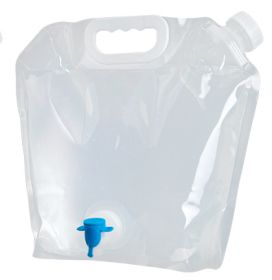 PVC Outdoor Camping Hiking Foldable Portable Water Bags Container (Option: White 10L with faucet)