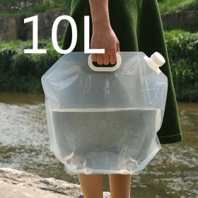 PVC Outdoor Camping Hiking Foldable Portable Water Bags Container (Option: White 10L)